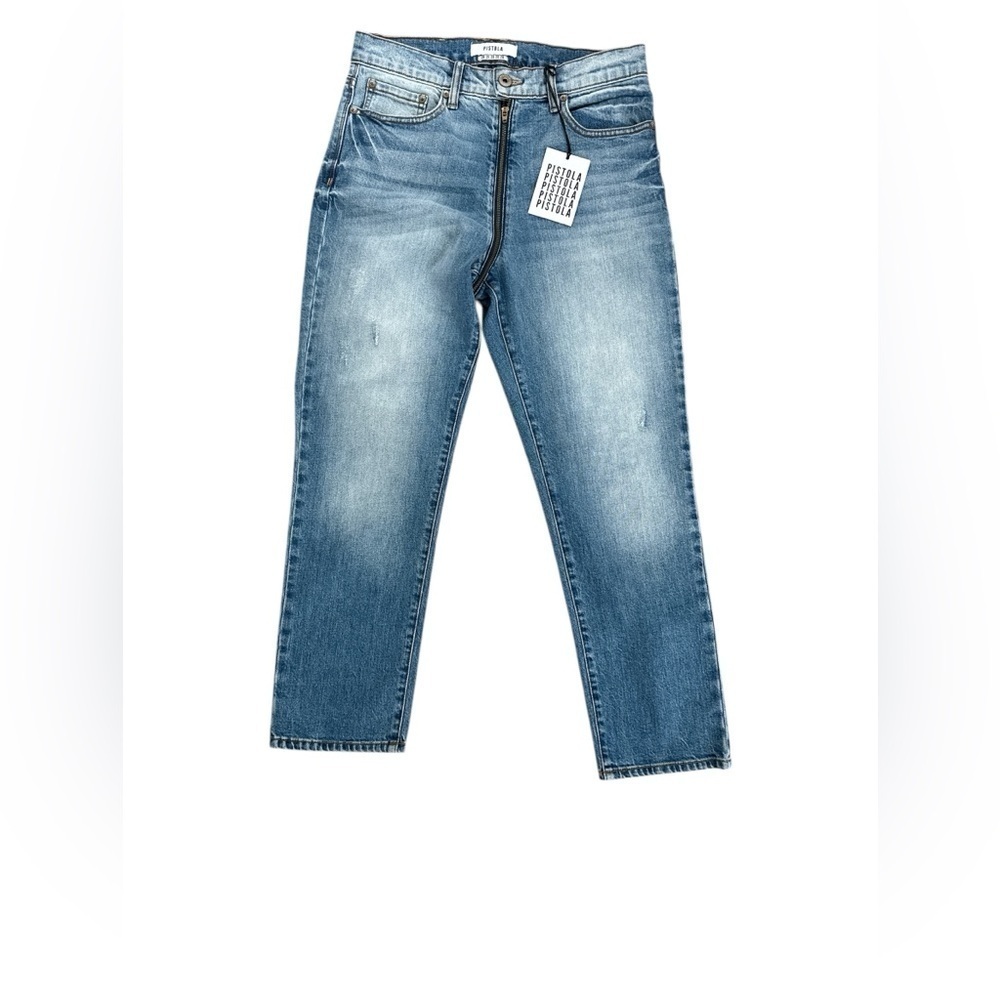 NWT Pistola Denim Charlie High Rise Straight Leg Jean Zip Around Size 28